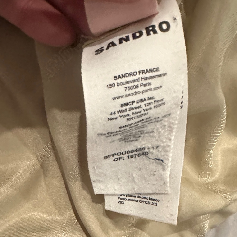 Sandro Beige Quilted Jacket - Picture 6 of 7